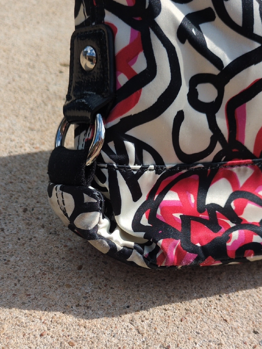 COACH POPPY Floral Scribble Print Daisy Kyra Graffiti Messenger Crossbody Purse - Picture 6 of 17